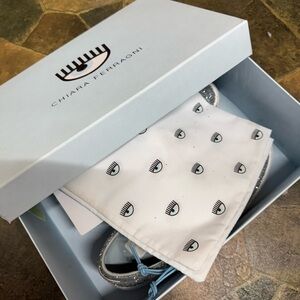 Chiara Ferragni Silver Glitter Flats